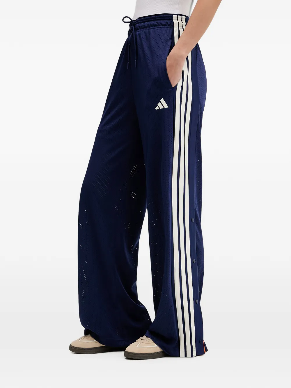 adidas mesh side-stripe track pants Blauw