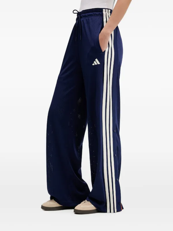 soccer junky　トラックパンツ　ネイビー　ロゴ　プリント　メッシュ Adidas メッシュ サイドストライプ トラックパンツ | ブルー | FARFETCH JP