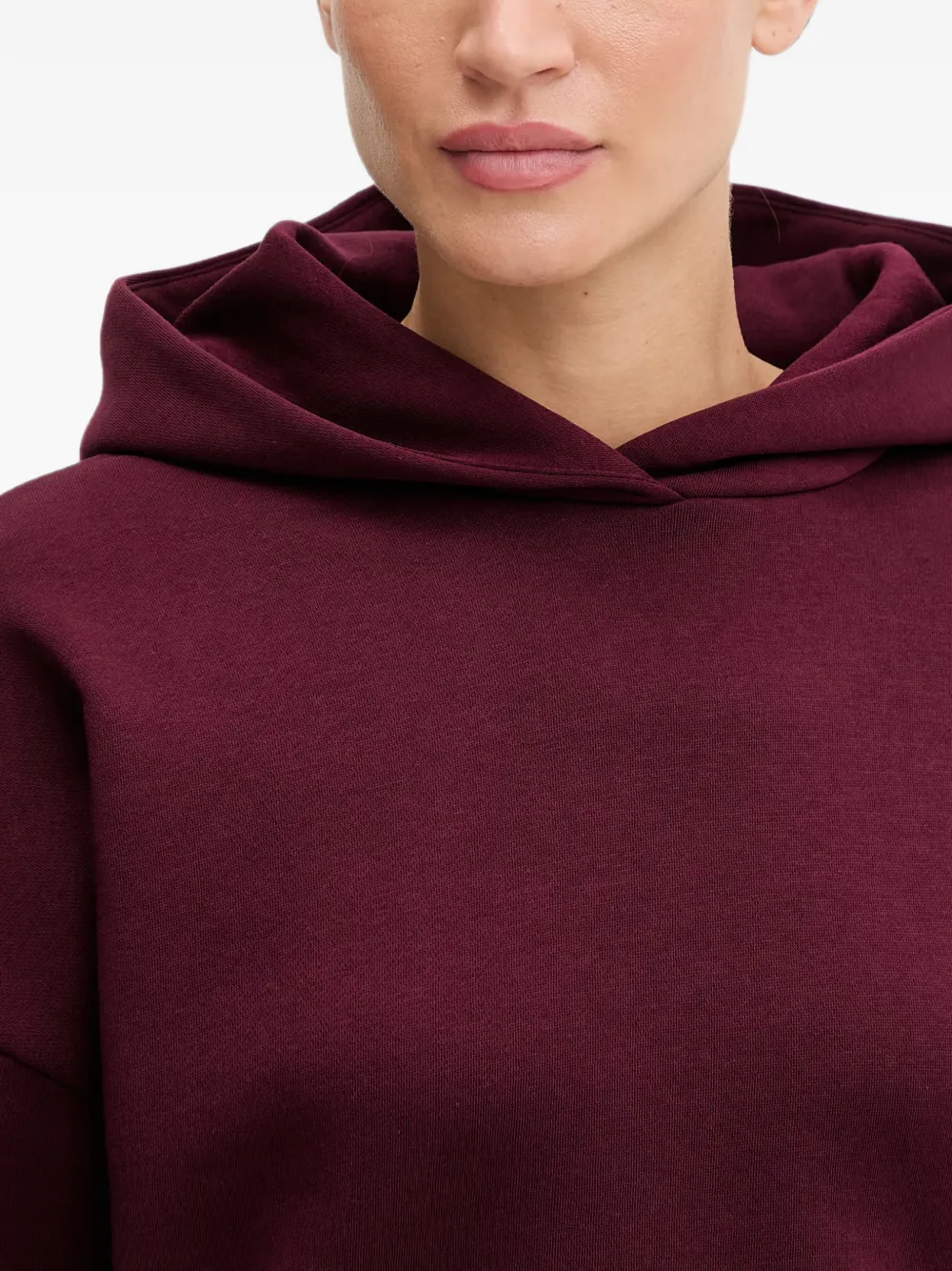 adidas logo-waistband cropped hoodie Rood