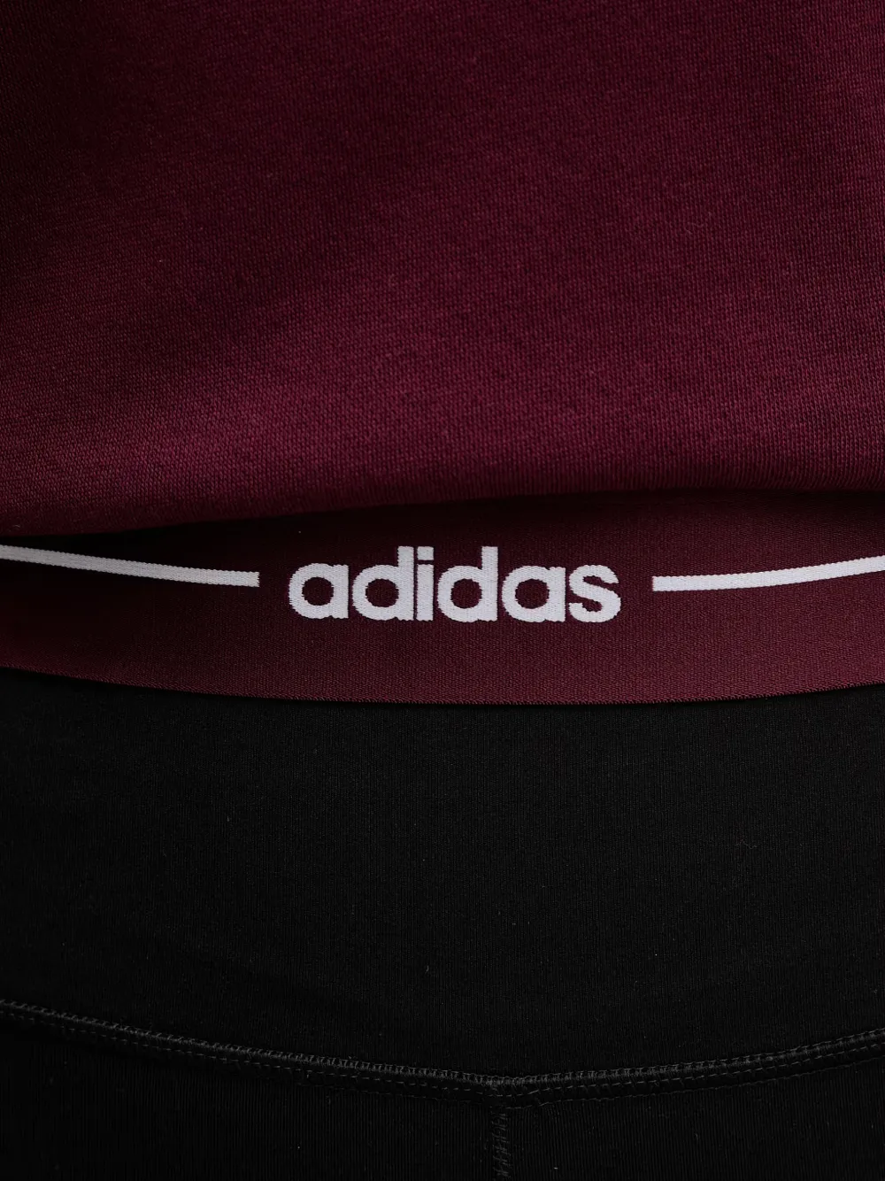 adidas logo-waistband cropped hoodie Rood