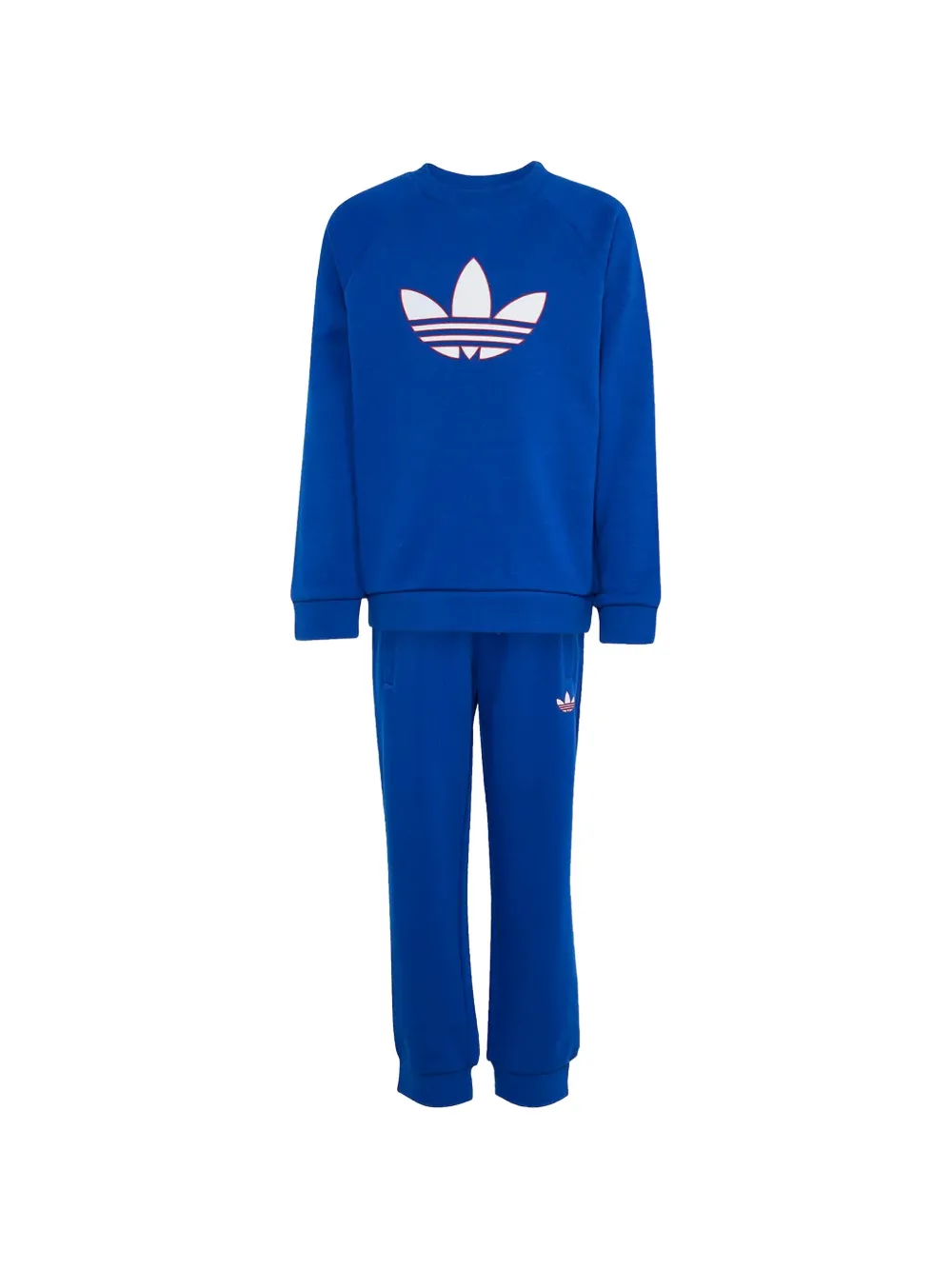 adidas Kids Trefoil-print tracksuits - Blu