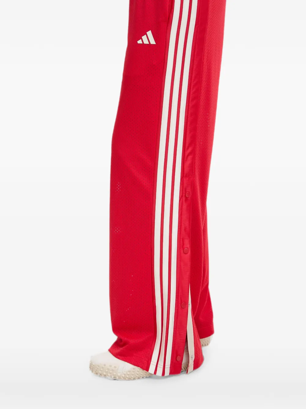 adidas mesh-knit stripe-detail track pants Rood