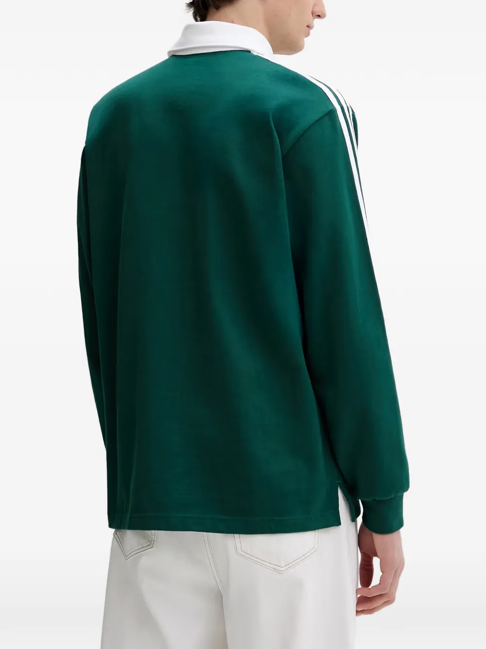 adidas side-stripe polo shirt Groen