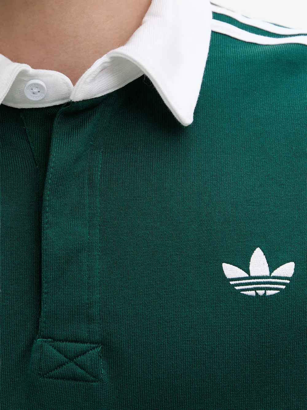 adidas side-stripe polo shirt Groen