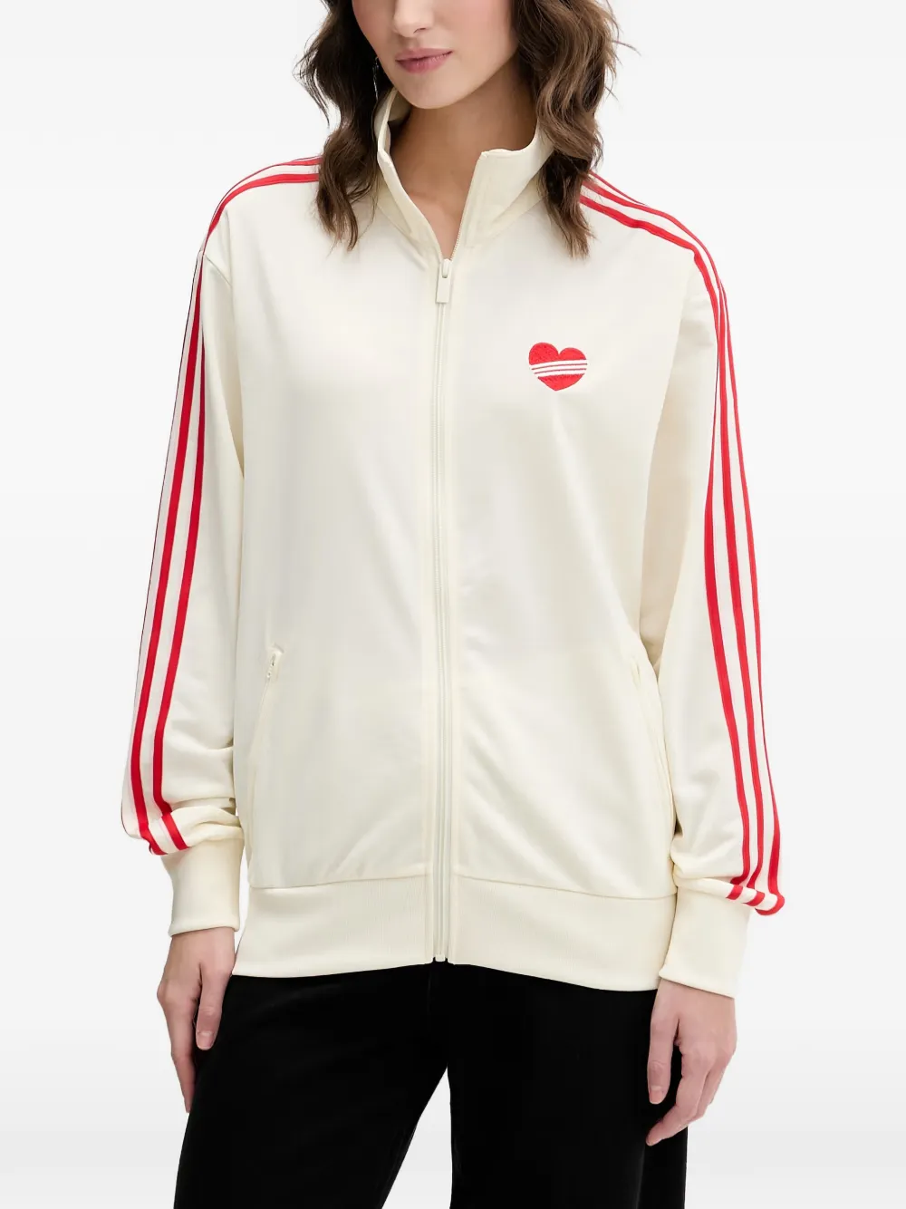 Adidas Teamgeist Adicolor jack met geborduurd logo en streepdetail Grijs