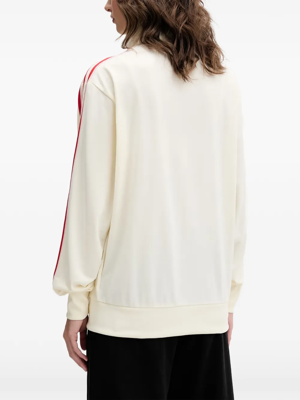 adidas Jack met geborduurd hart en zijstreep Beige