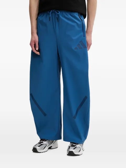 adidas logo-print wide-leg trousers