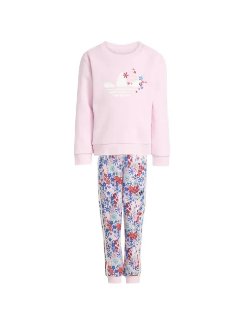 adidas Kids floral-print Trefoil tracksuits
