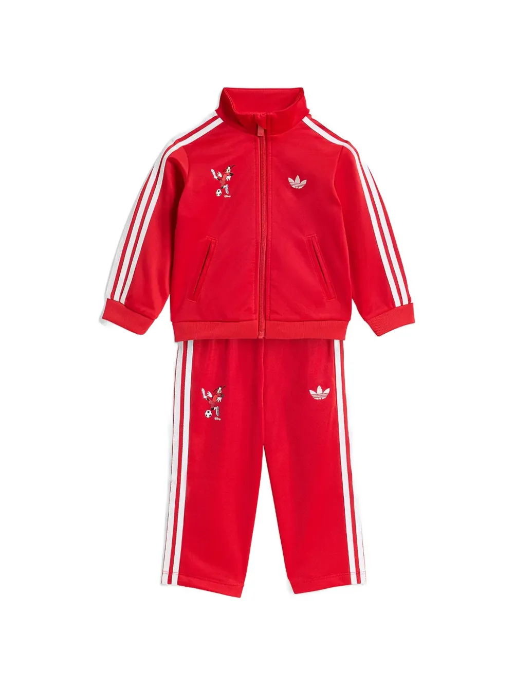 adidas Kids Disney-print side-stripe tracksuit - Rosso