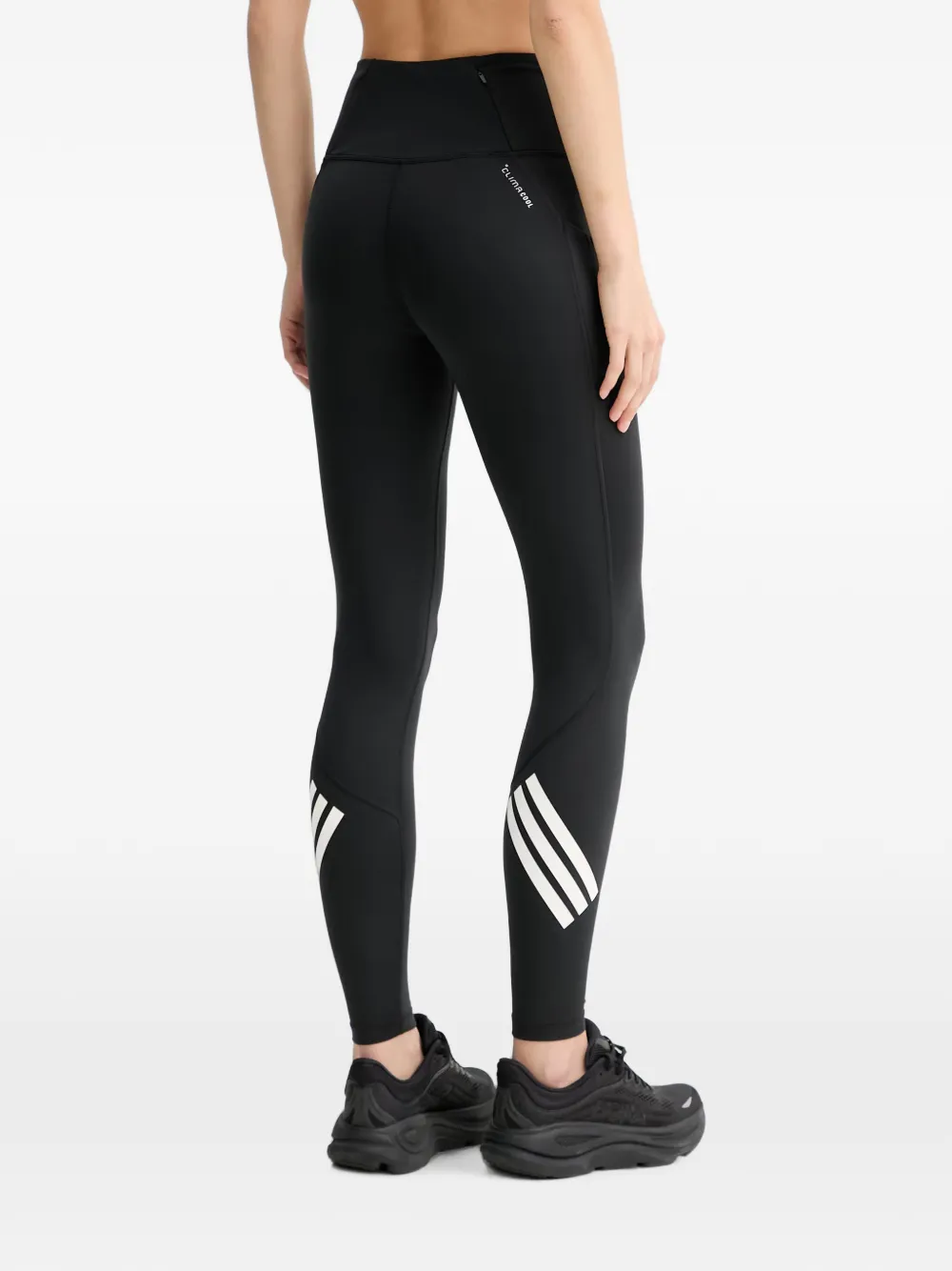 adidas logo-print panelled leggings Zwart