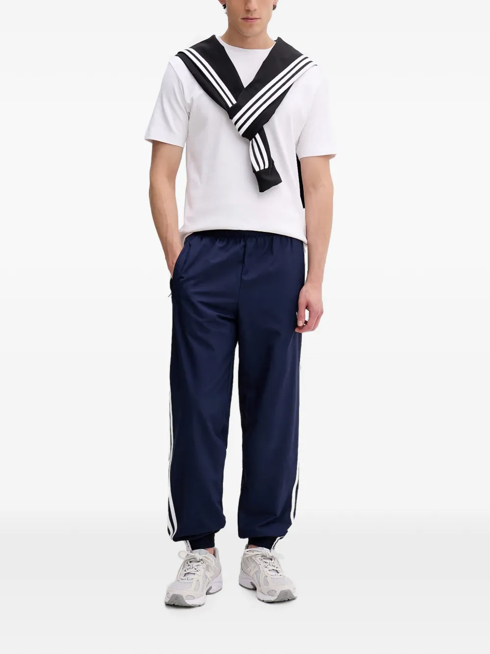 adidas Firebird trainingsbroek met zijstreep Blauw