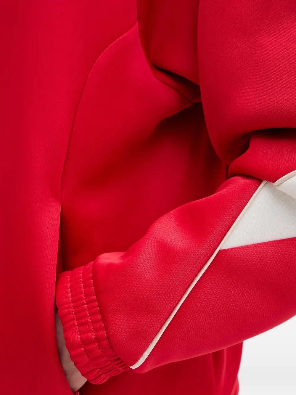 adidas Stadium colour-block logo-print jacket Rood