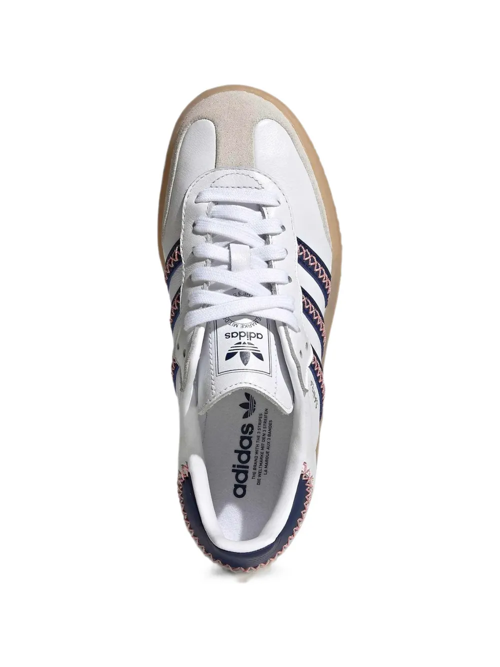 adidas Kids Samba whipstitch-detail sneakers Wit