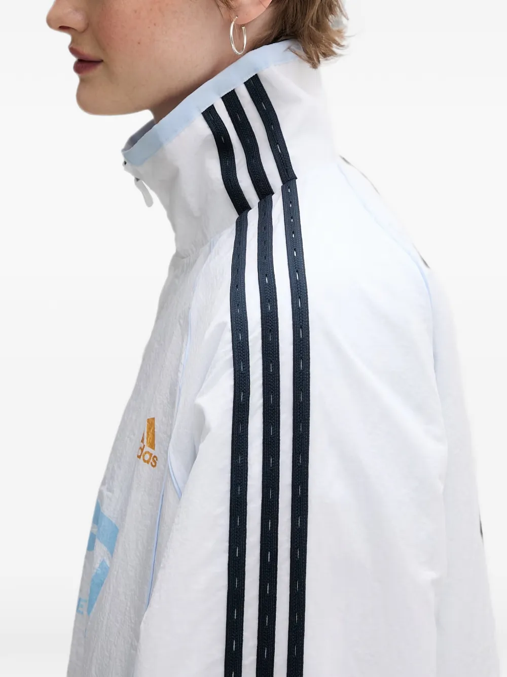 adidas Teamgeist 2.0 logo-print zip-up jacket Wit