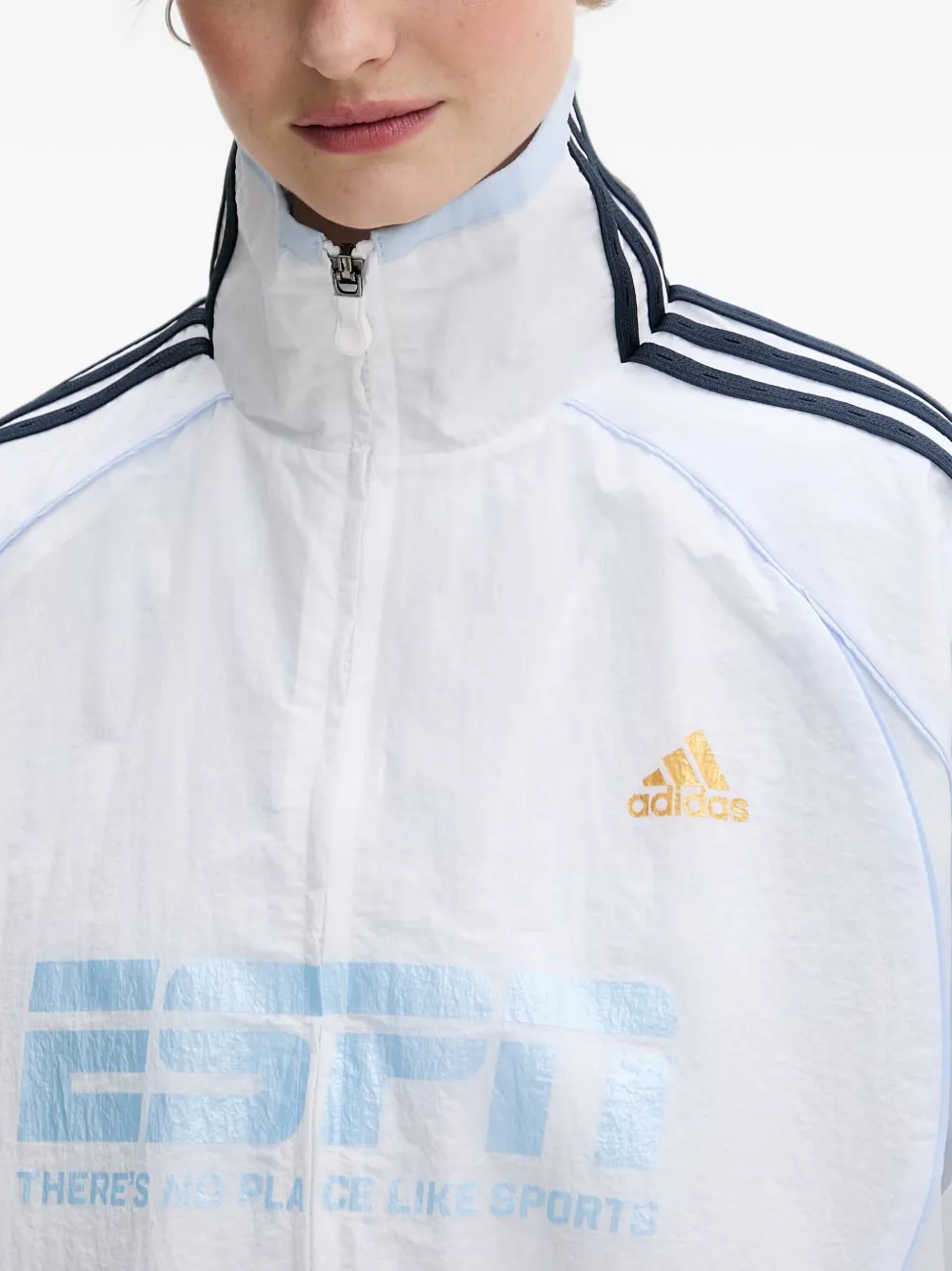 adidas Teamgeist 2.0 logo-print zip-up jacket Wit