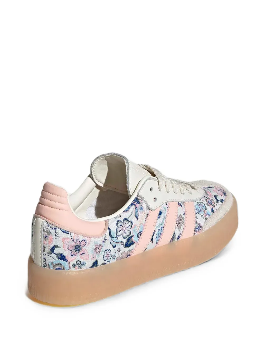 adidas Kids Samba Liberty-print sneakers Beige