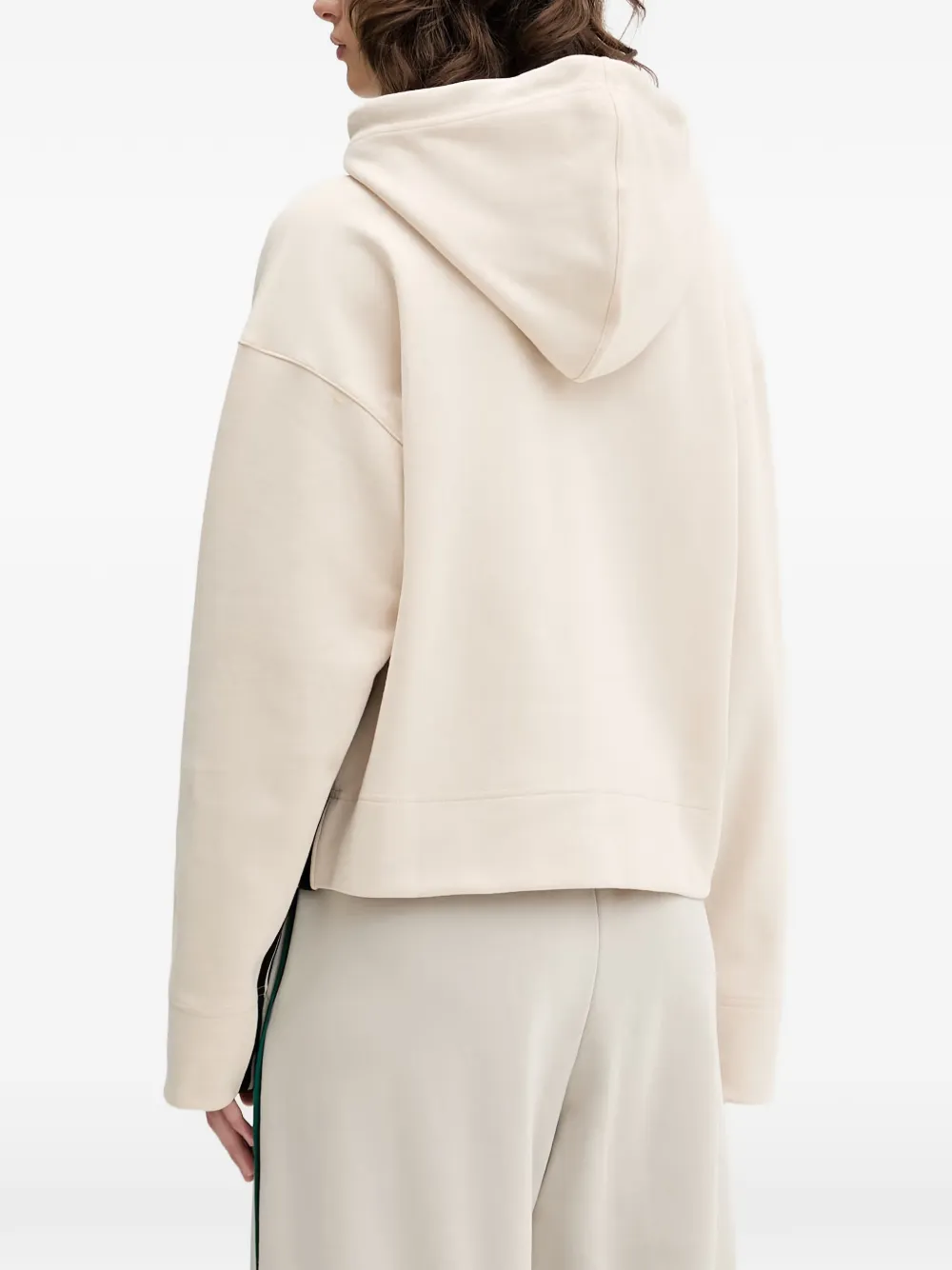 adidas toucan-print drawstring hoodie Beige