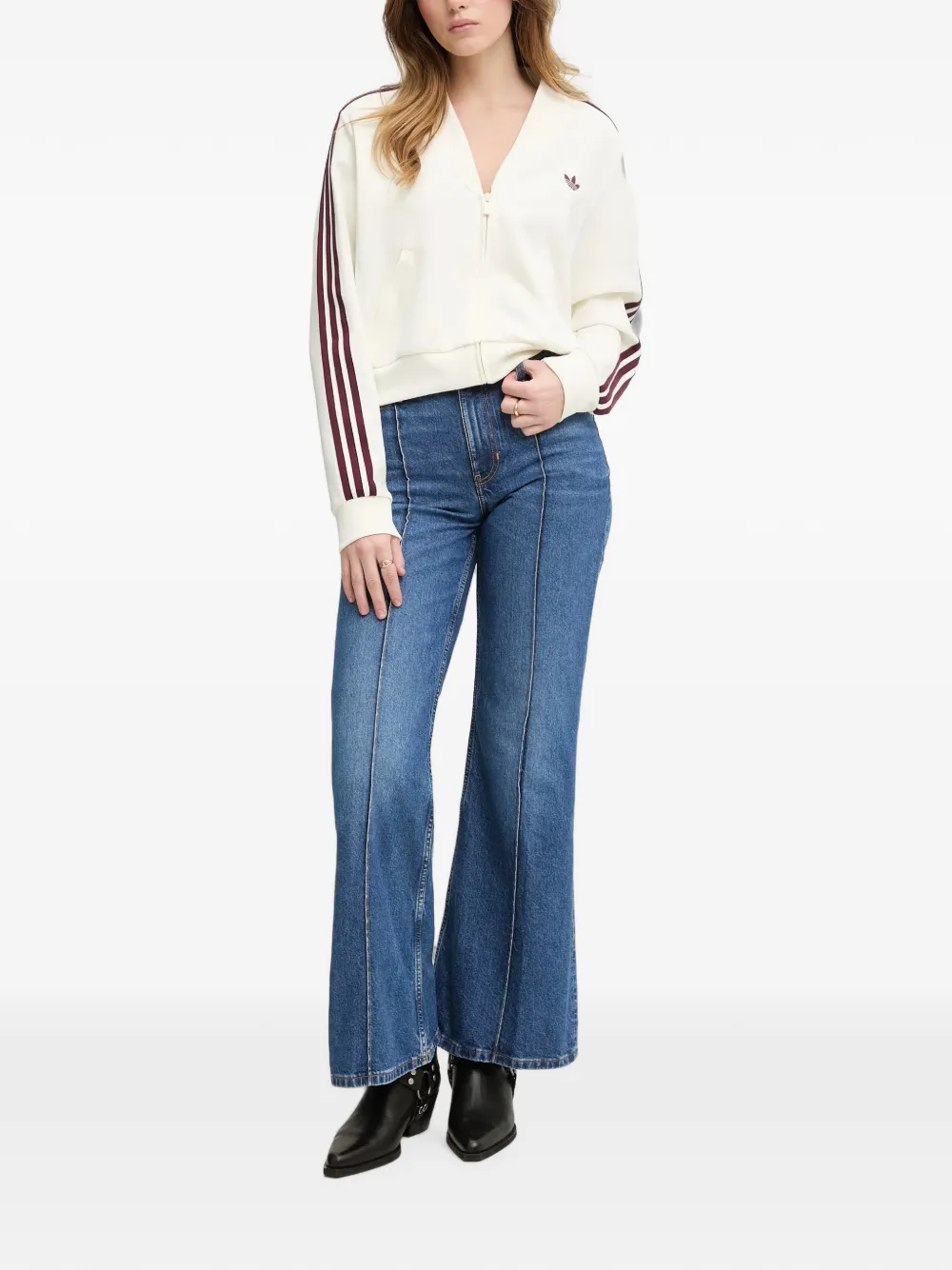 adidas V-Neck Superstar 3-Stripe sweat - Toni neutri