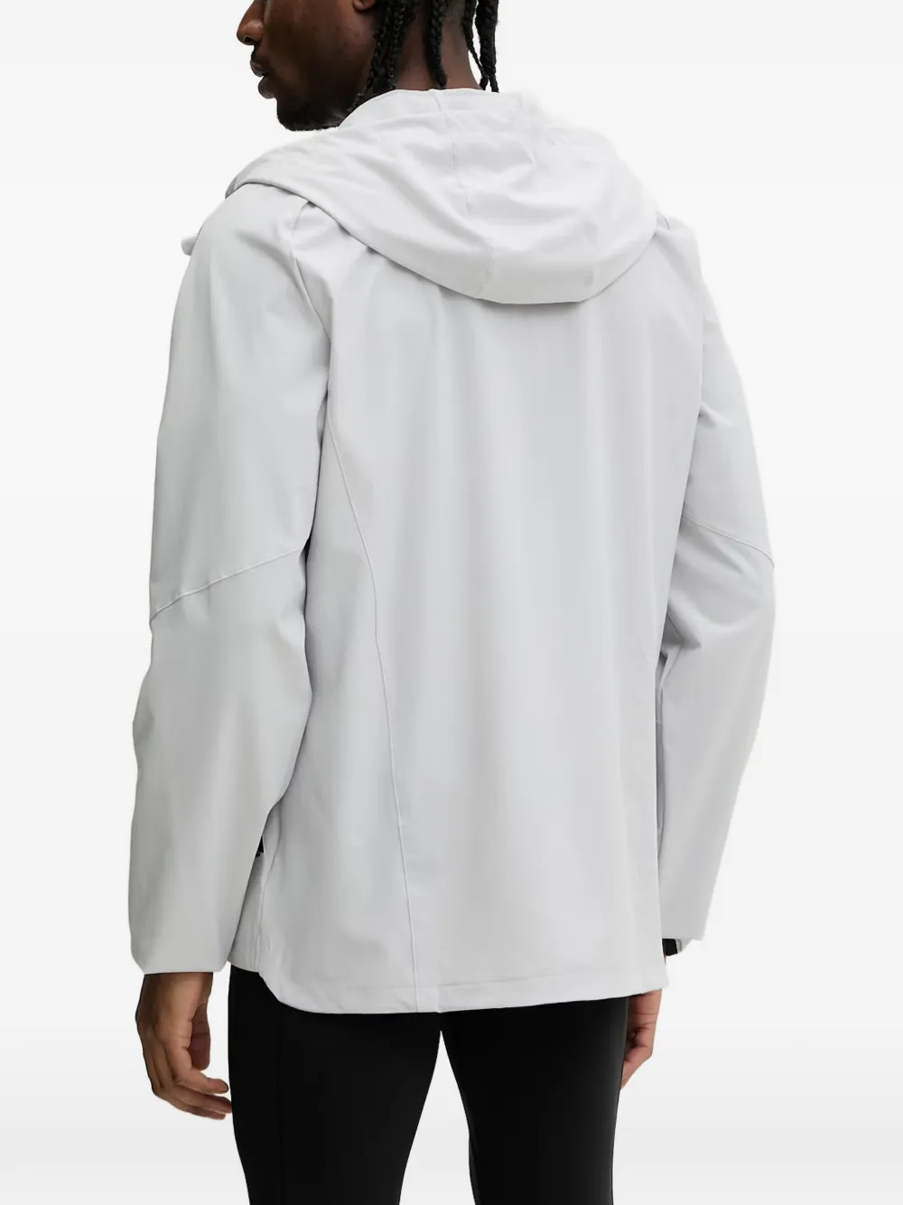 adidas Travel logo-print hooded jacket Grijs