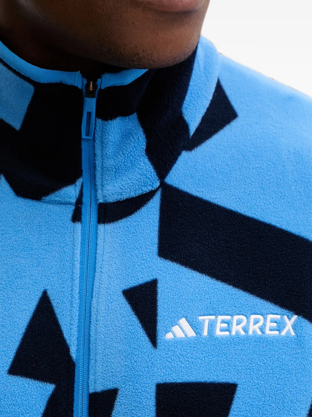 adidas Terrex geometric-print sweater Blauw