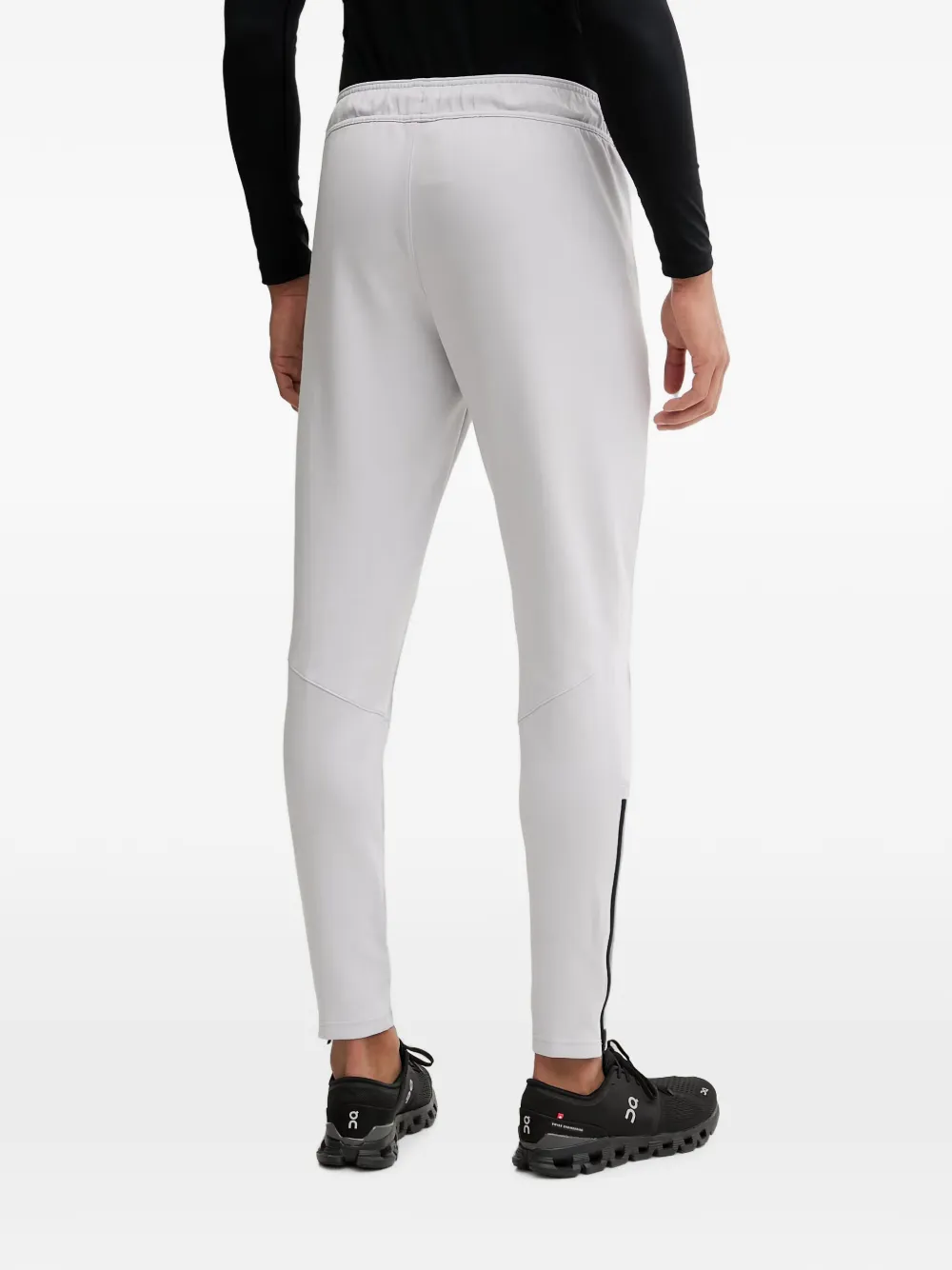 adidas logo-print zip-cuff track pants Grijs