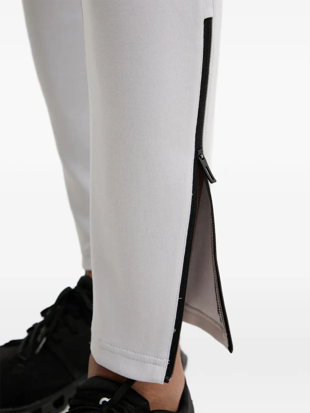 adidas logo-print zip-cuff track pants Grijs
