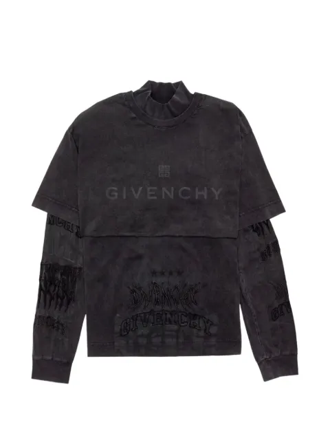 Givenchy double-layer embroidered T-shirt