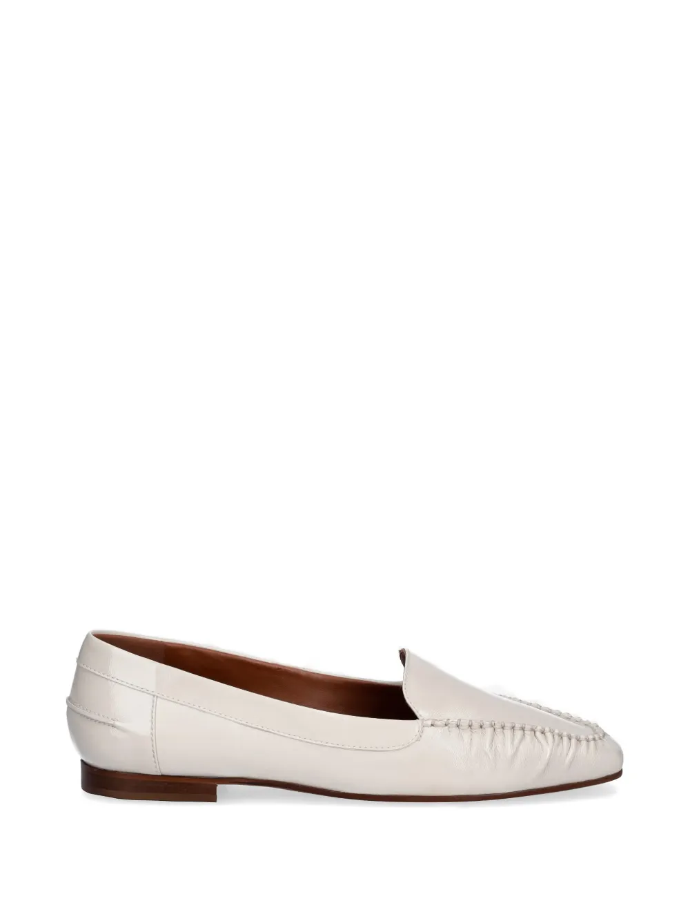 Pollini Uptown whipstitch-trim loafers - Toni neutri