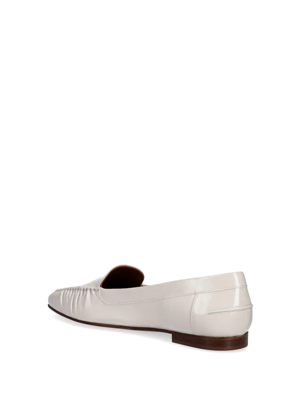 Pollini Uptown whipstitch-trim loafers Beige