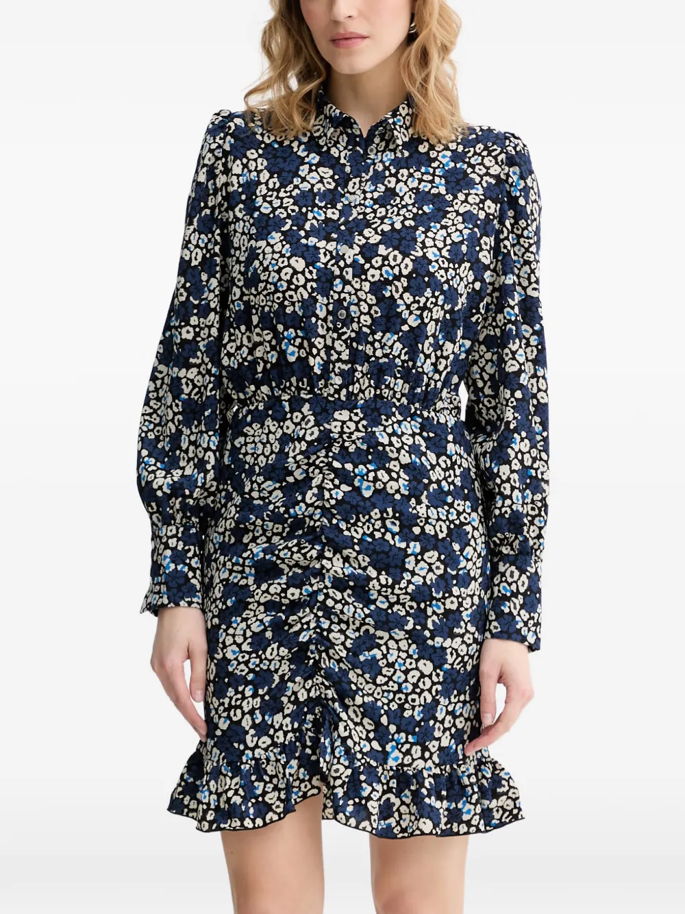 Morgan floral-print ruffled mini dress Veelkleurig