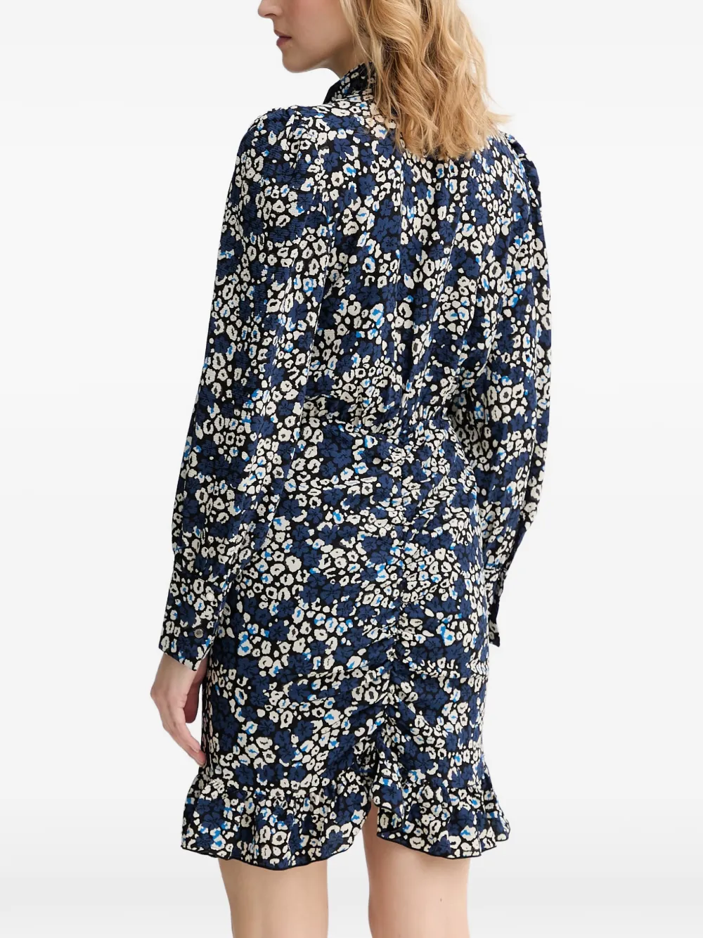 Morgan floral-print ruffled mini dress Veelkleurig