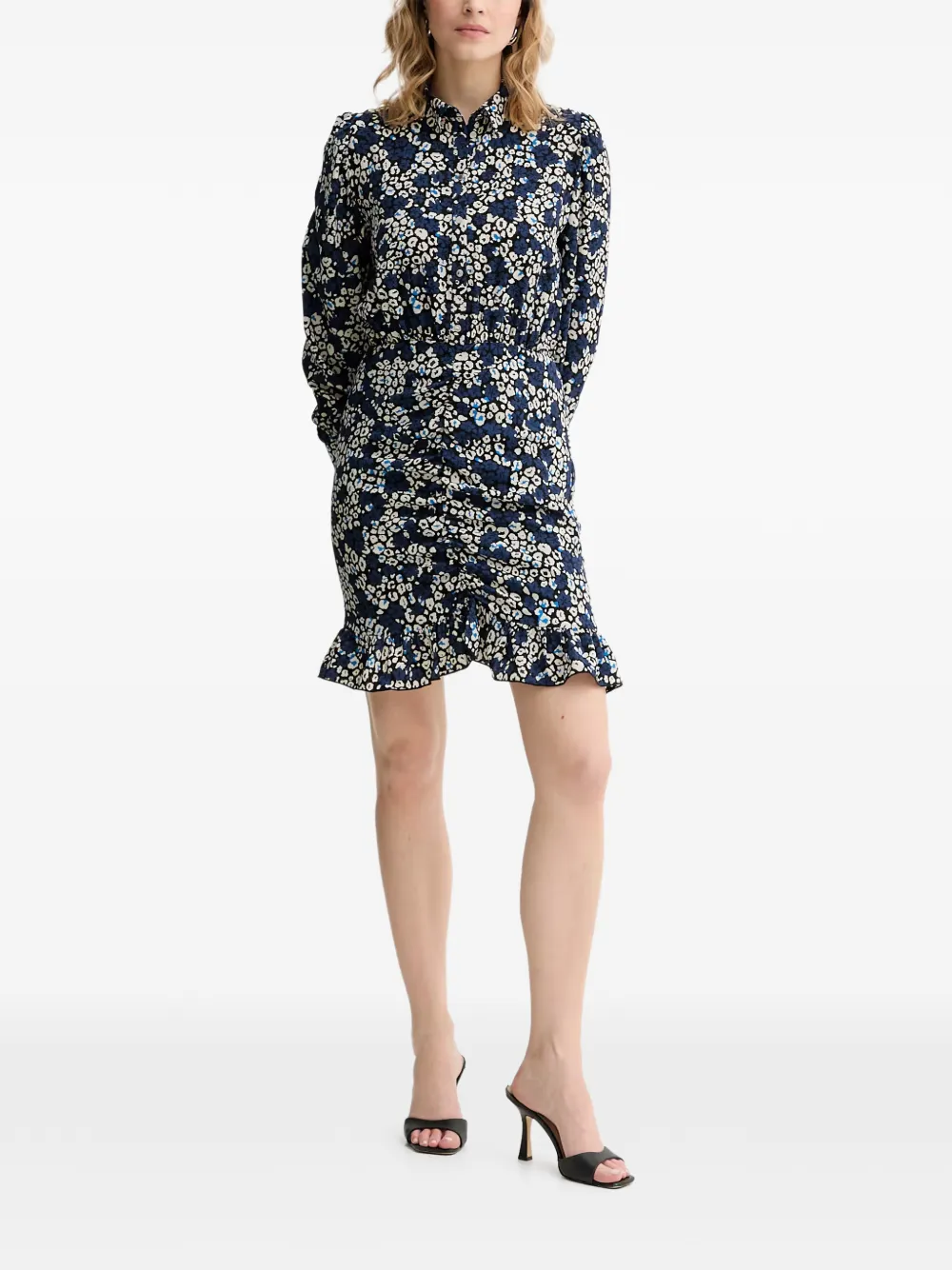 Morgan floral-print ruffled mini dress Veelkleurig