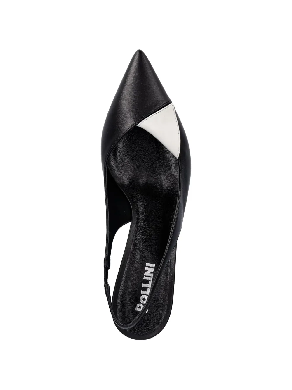 Pollini contrast-panel slingback pumps Zwart