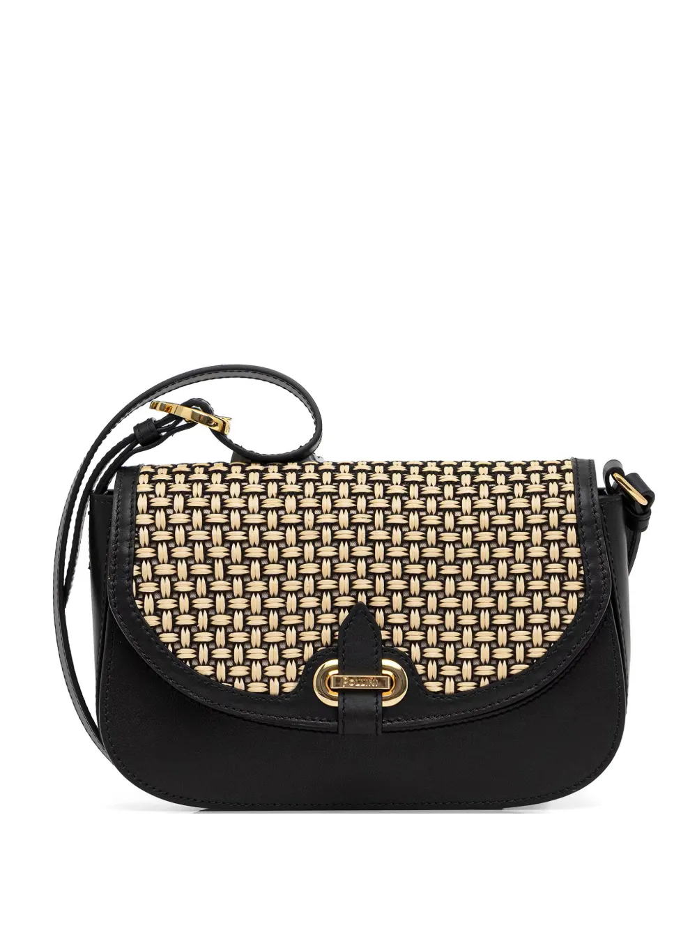 Pollini woven-panel cross-body bag - Nero