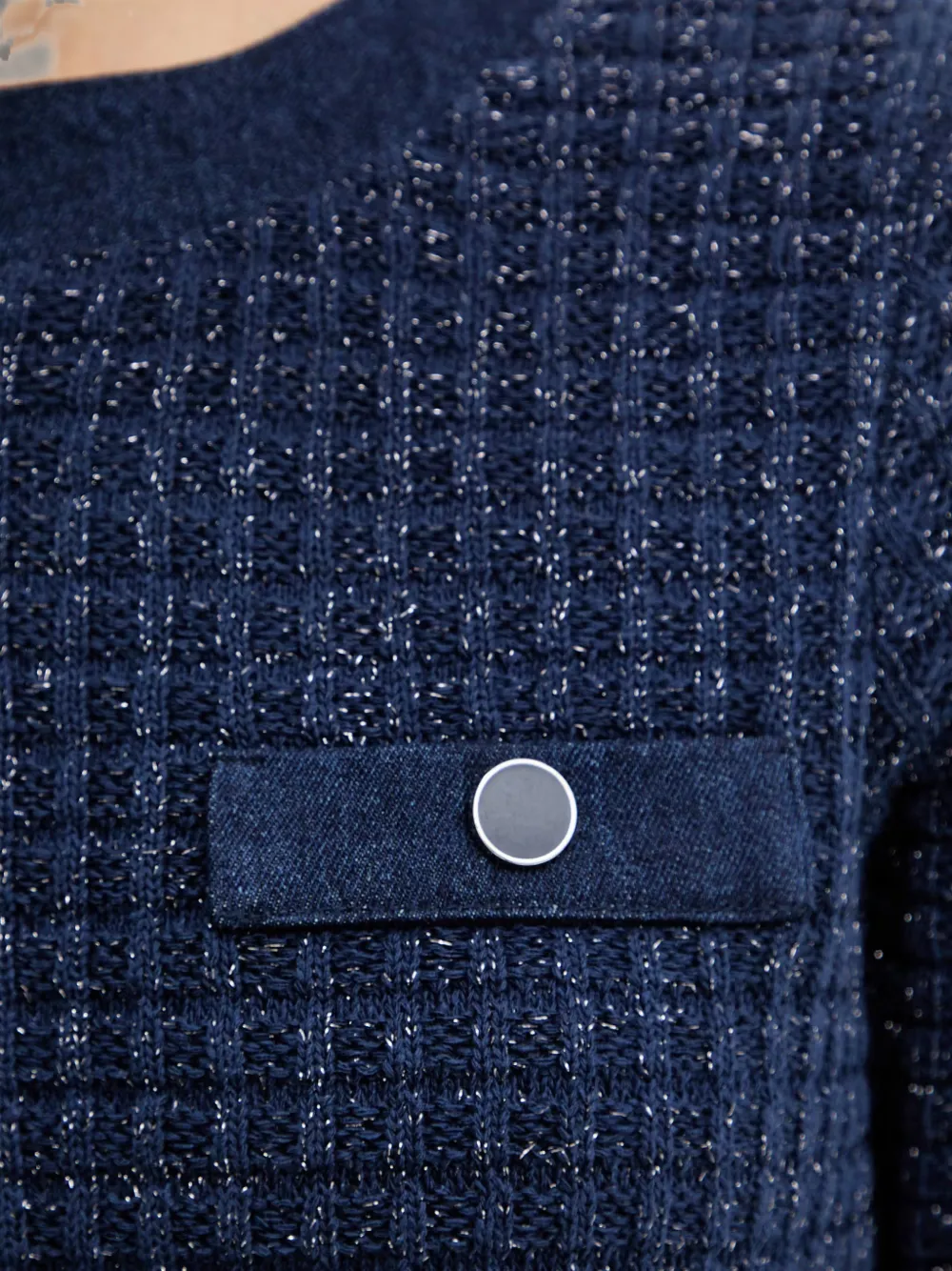 Morgan Geweven mini-jurk met imitatiezak Blauw