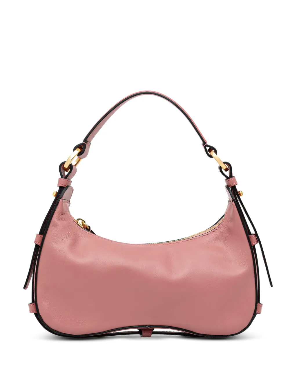 Pollini Identity logo-debossed leather tote bag - Rosa