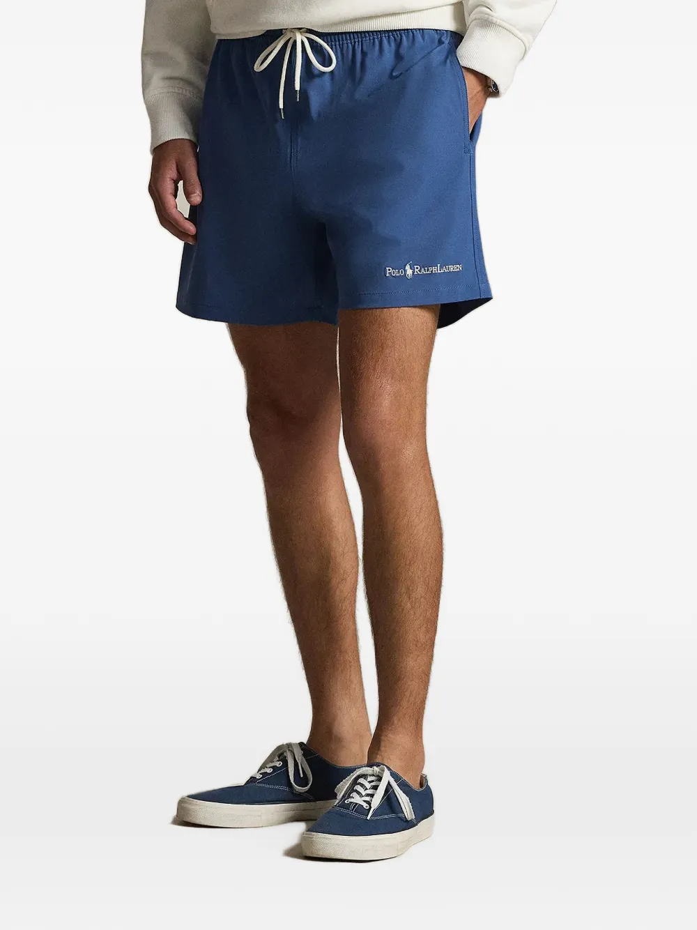 Polo Ralph Lauren logo-embroidered drawstring swim shorts - Blu