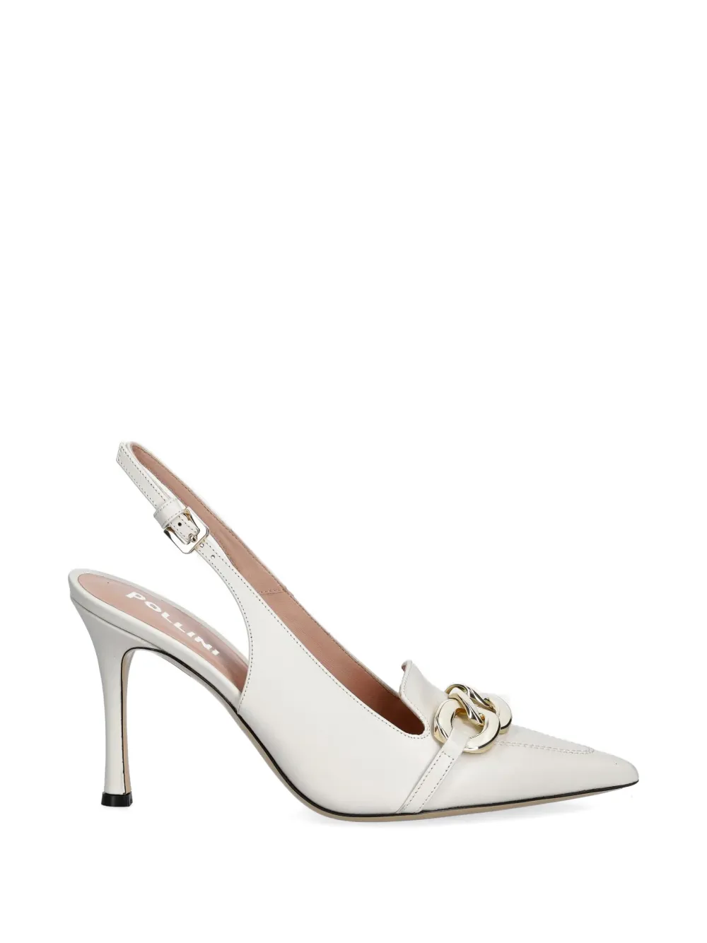 Pollini chain-link slingback pumps - Toni neutri