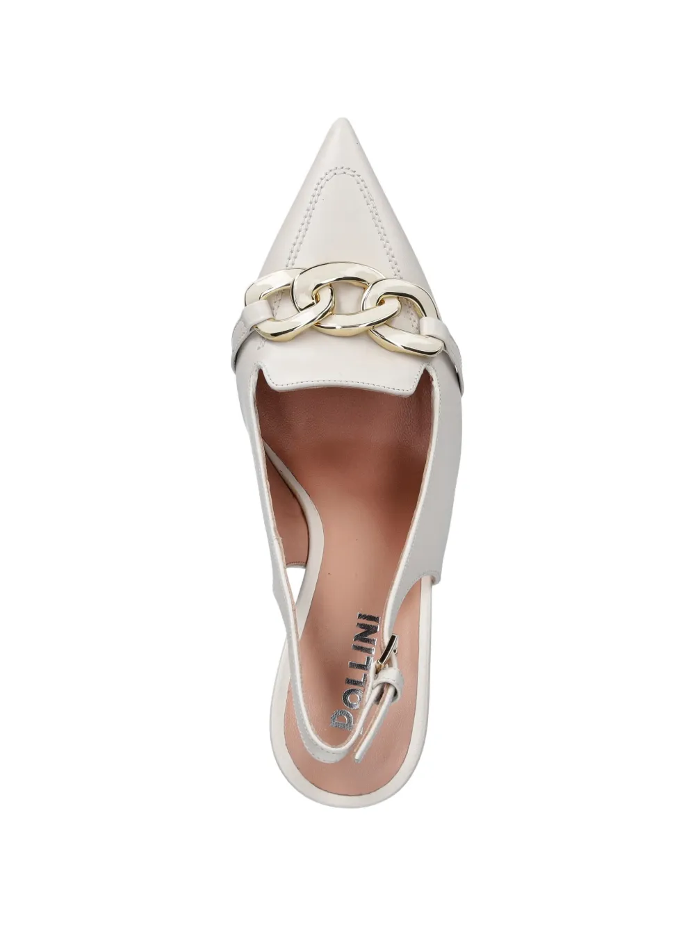 Pollini chain-link slingback pumps Beige