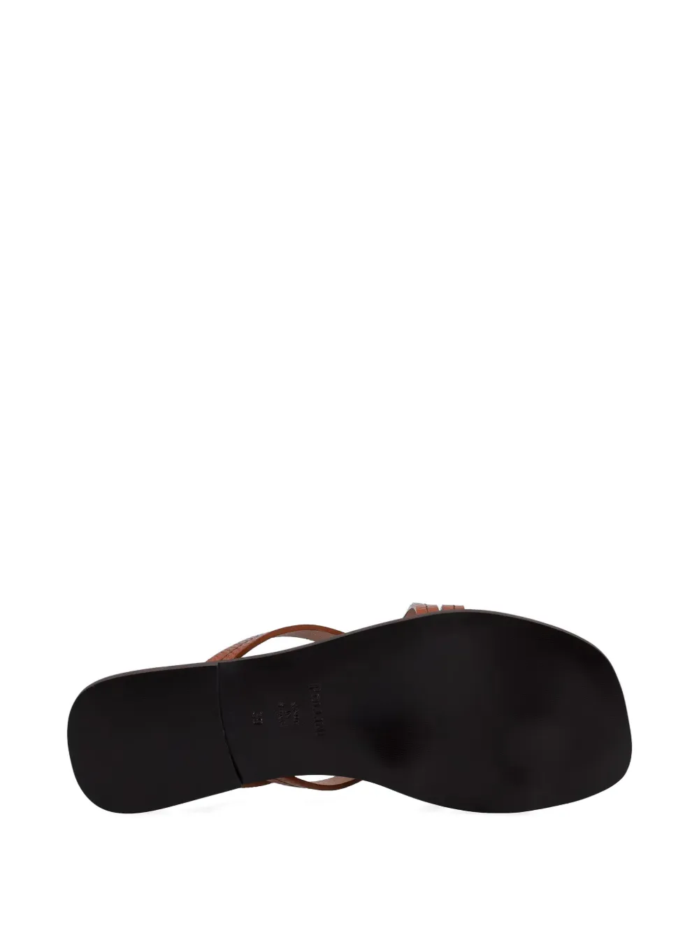 Pollini strappy pebbled-effect slides Bruin
