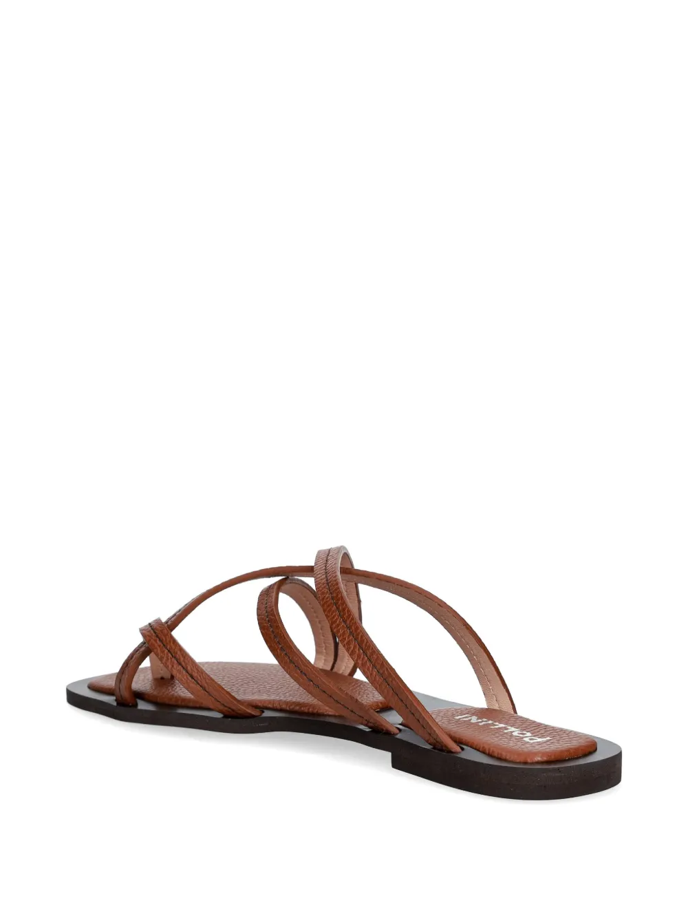 Pollini strappy pebbled-effect slides Bruin