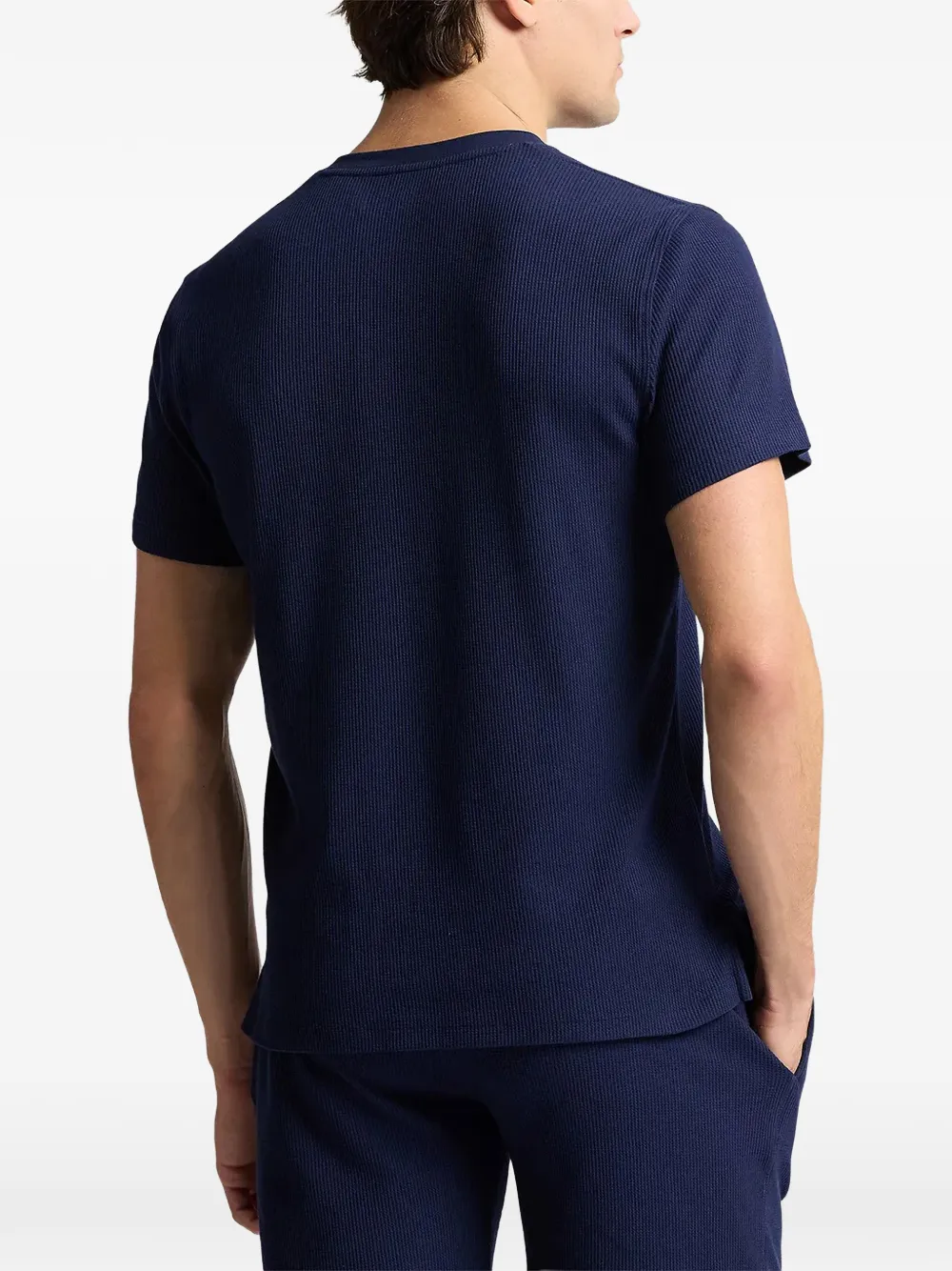 Polo Ralph Lauren Henley pyjama met wafel-patroon Blauw