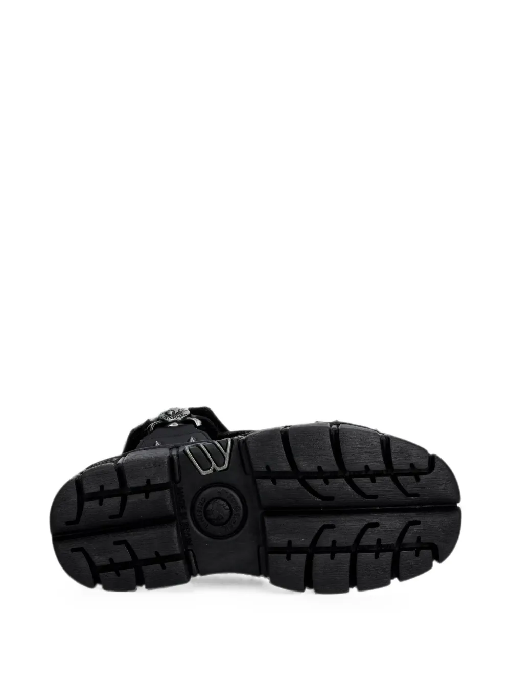 NEW ROCK stud-embellished chunky-sole sandals Zwart