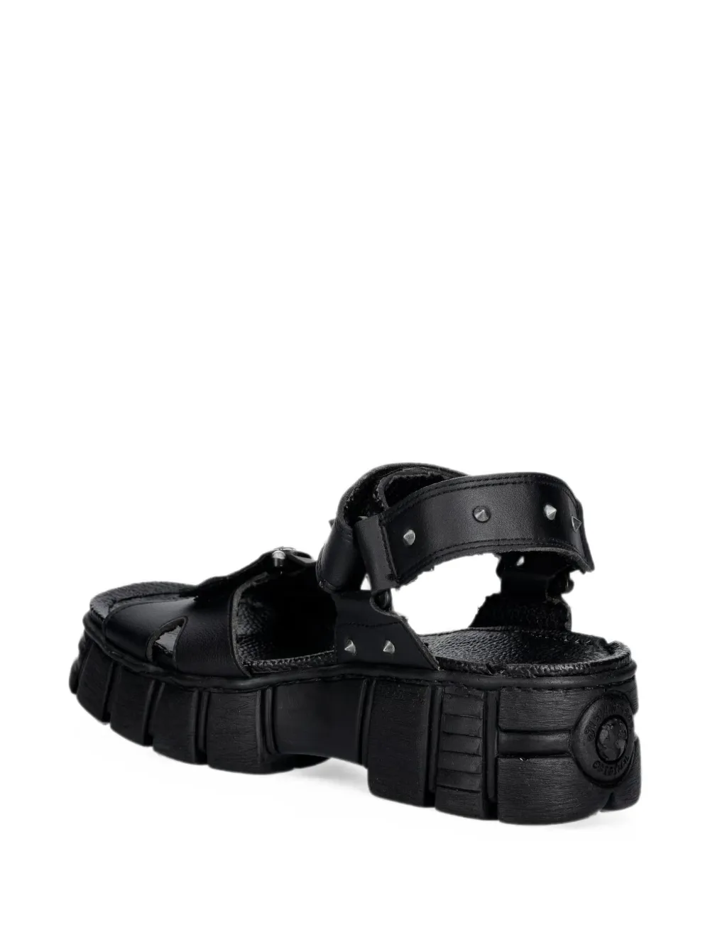NEW ROCK stud-embellished chunky-sole sandals Zwart