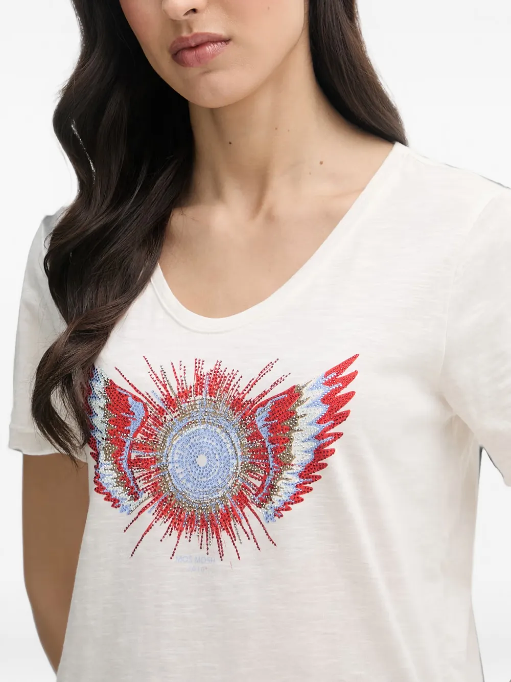 Mos Mosh Romi T-shirt met print Wit