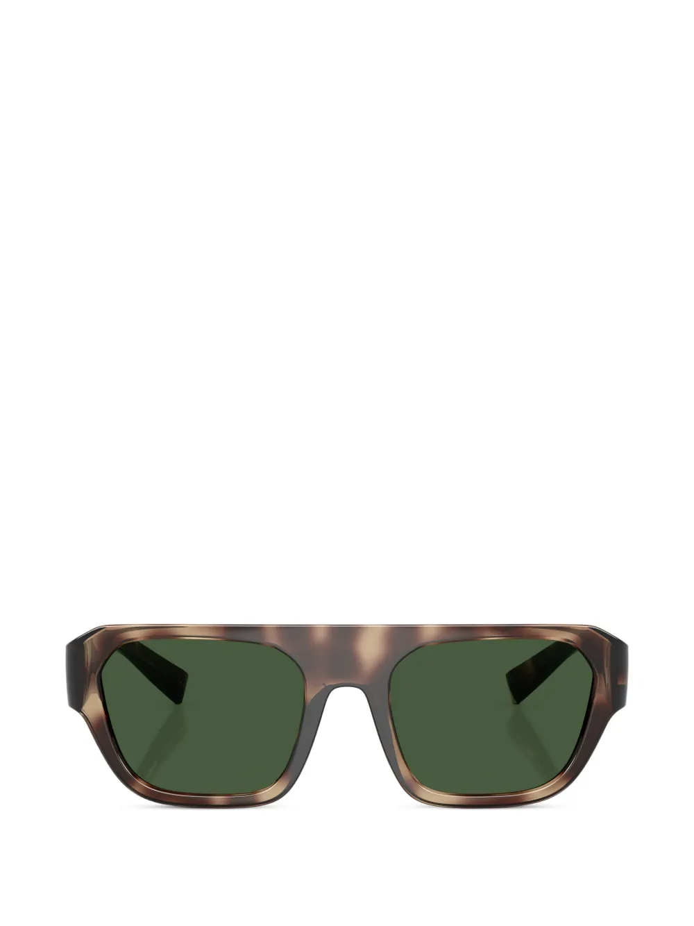 Dolce & Gabbana Eyewear tortoiseshell-effect rectangle-frame sunglasses - Marrone