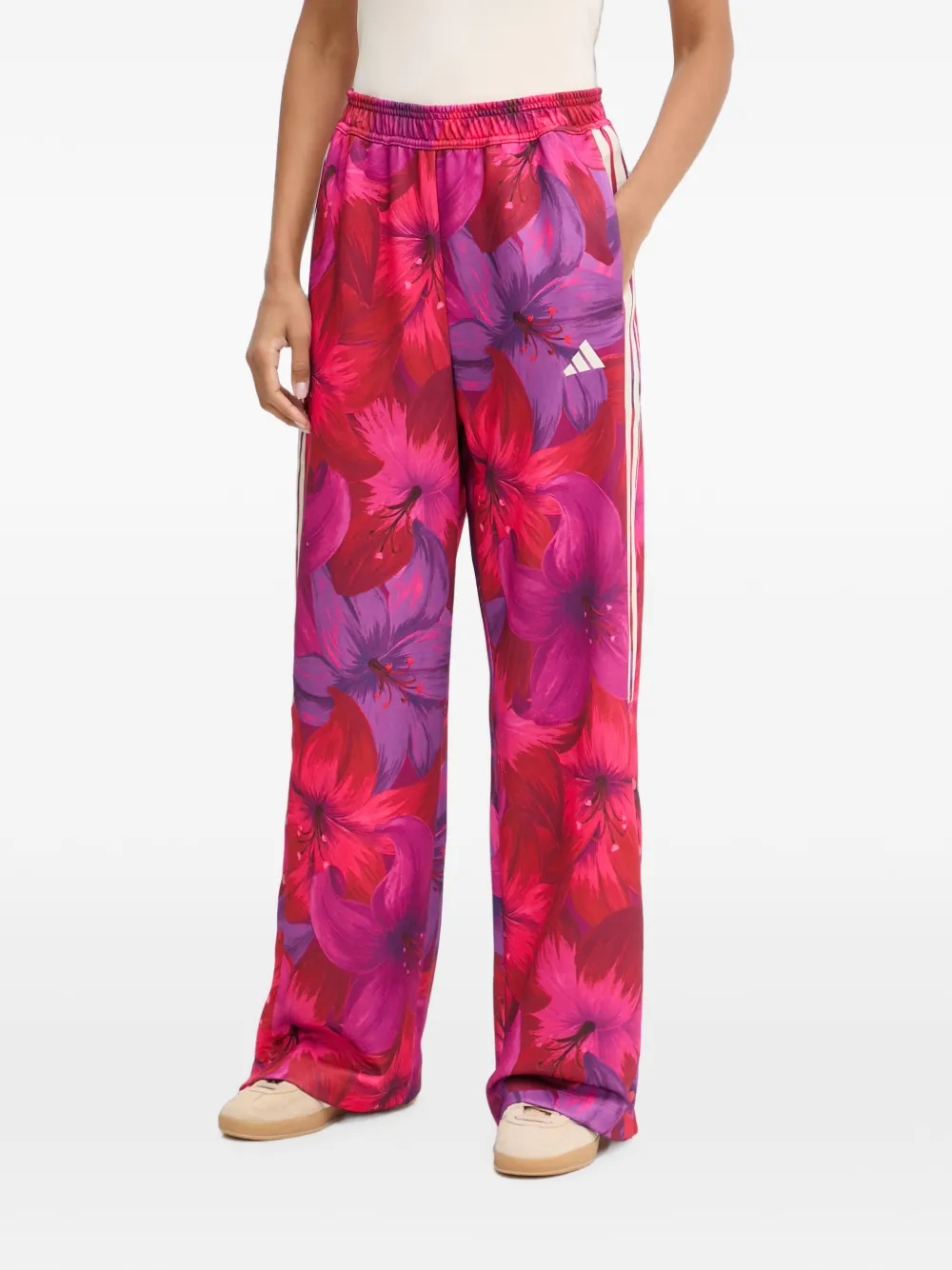 adidas x Farm Rio House Of Tiro floral-print track pants - Rosa