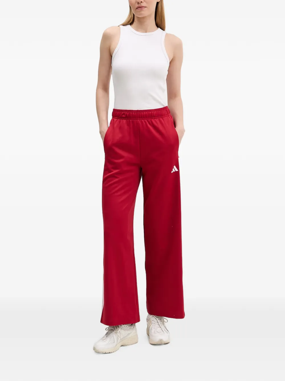 adidas side-stripe track pants - Rot