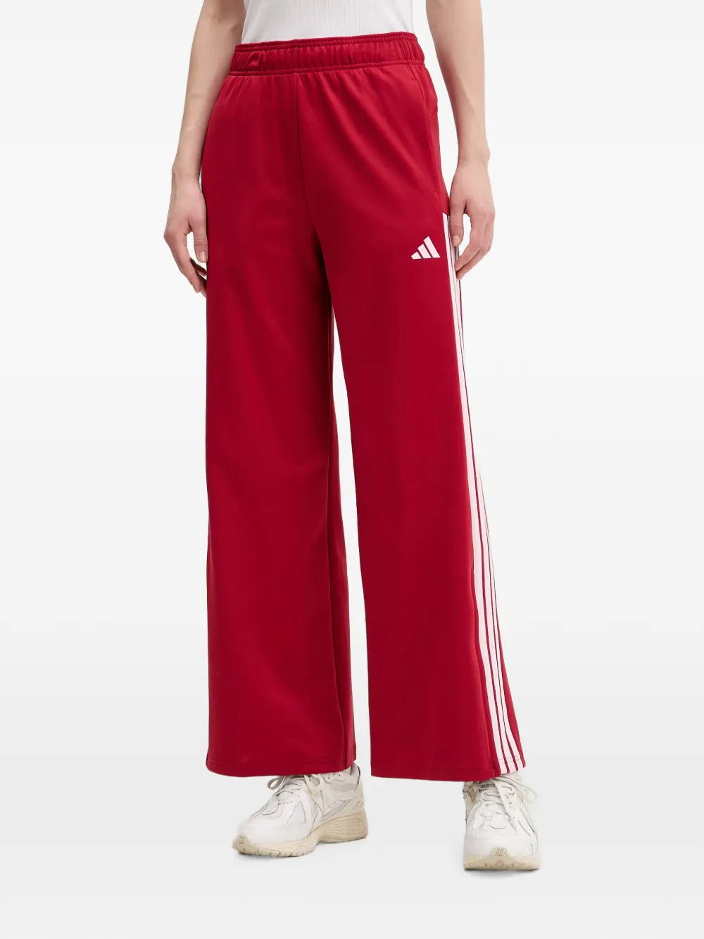 adidas side-stripe track pants Rood
