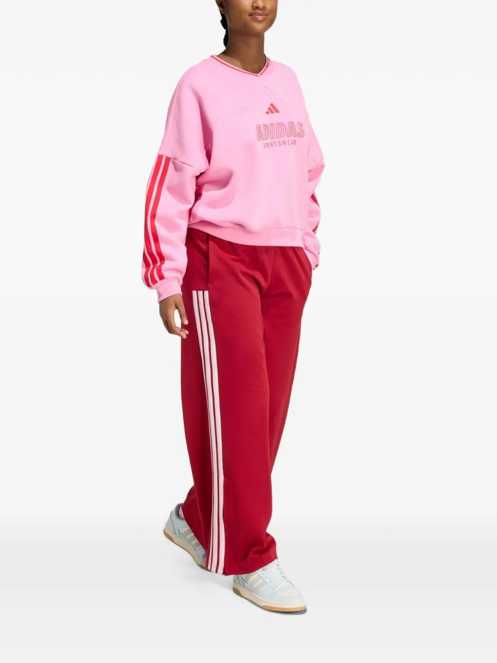 adidas Trainingsbroek met zijstreep Rood